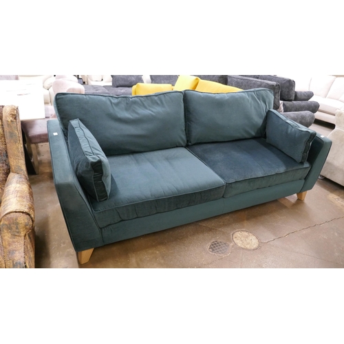 1328 - A Barker & Stonehouse deep green four seater sofa RRP £1439