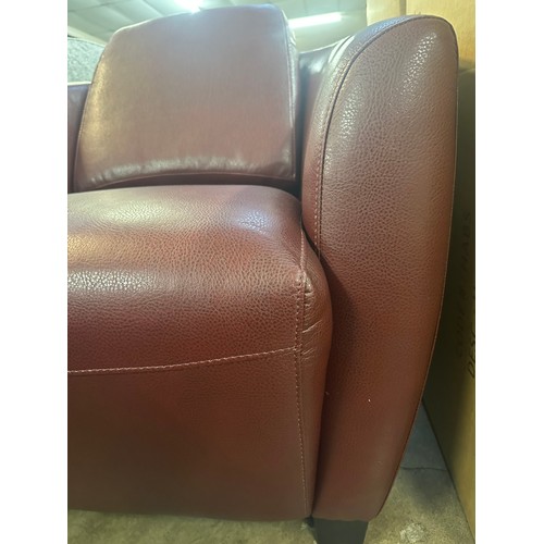 1373 - A Carezza Sputnik leather armchair
