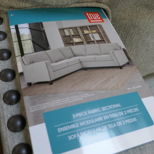 1377 - Ellen Light Grey Sectional Fabric corner sofa, original RRP £749.98 + VAT (4195-25) * This lot is su... 