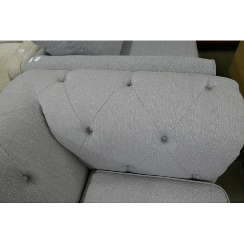 1392 - A grey upholstered Chesterfield loveseat