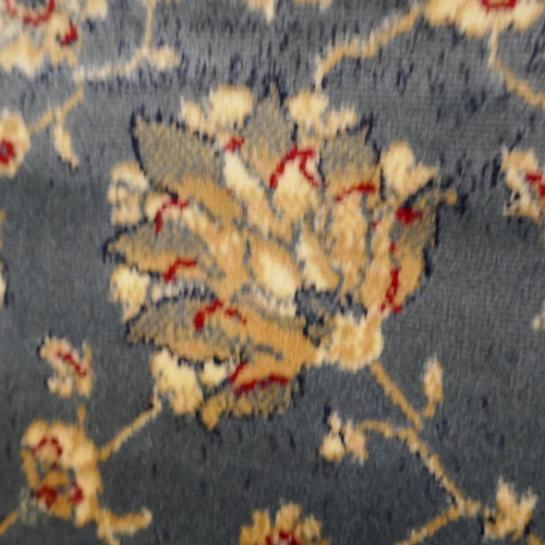 1484 - A duck egg blue ground Cashmere all over floral patterned rug, 170 x 120cm