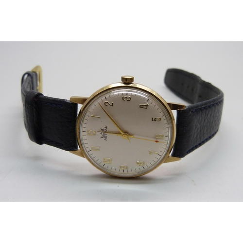 1034 - A 9ct gold Astral dress wristwatch