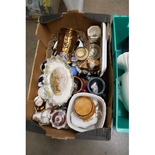 1137 - Three boxes of china and glass **PLEASE NOTE THIS LOT IS NOT ELIGIBLE FOR POSTING AND PACKING**