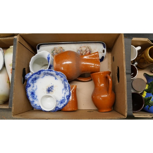 1142 - Seven boxes of mixed decorative china, breweriana, table lamps, etc. **PLEASE NOTE THIS LOT IS NOT E... 