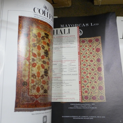 1156 - A collection of Hali International Magazine of Fine Carpet and Textiles, 1980s and 1990s and a colle... 