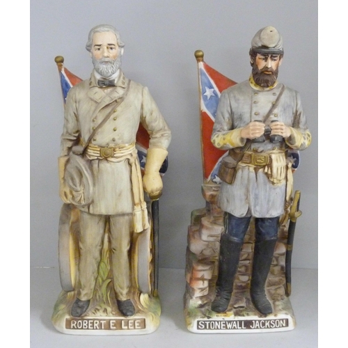 616 - Two American Porcelain McCormick Distillery Company spirit decanters, Stonewall Jackson and Robert E... 