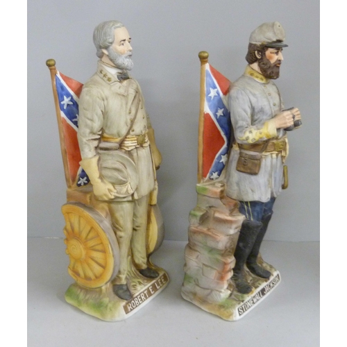 616 - Two American Porcelain McCormick Distillery Company spirit decanters, Stonewall Jackson and Robert E... 