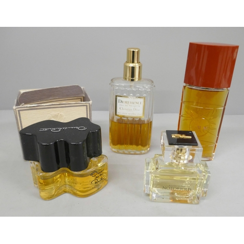 647 - Four perfumes including Yves St. Laurent Opium and Dior Essence by Christian Dior