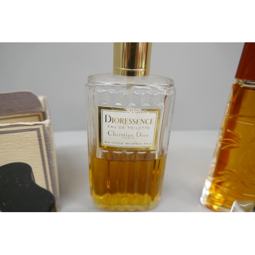 647 - Four perfumes including Yves St. Laurent Opium and Dior Essence by Christian Dior
