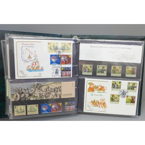 692 - Stamps; an album of GB first day covers and presentation packs from the period June 1990 to July 199... 