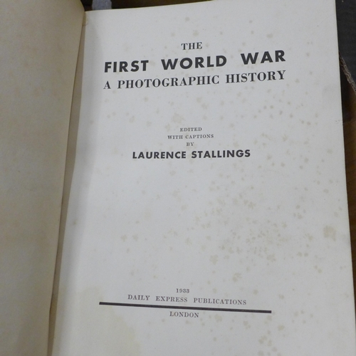 730 - WWI related items including The War Illustrated, five buttons, two putties, a book:- The First World... 