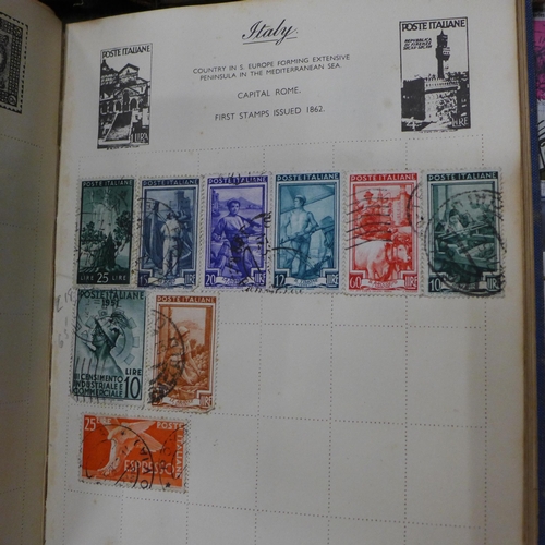 736 - A collection of stamps, loose and in albums including English and worldwide, one album of mint stamp... 