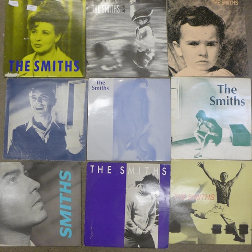 744 - A collection of LP records, mainly 1980s including 13 The Smiths LP and 12