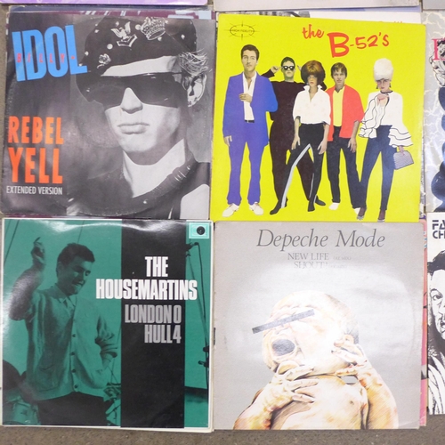 744 - A collection of LP records, mainly 1980s including 13 The Smiths LP and 12