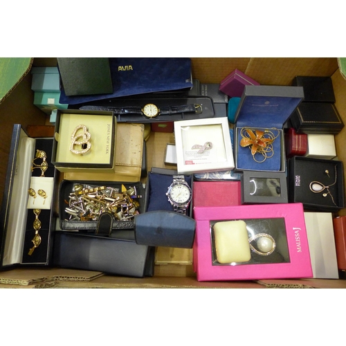 745 - A box of costume jewellery