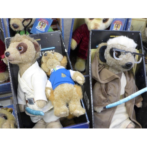 746 - Meerkat toys and Ty baby Teddies