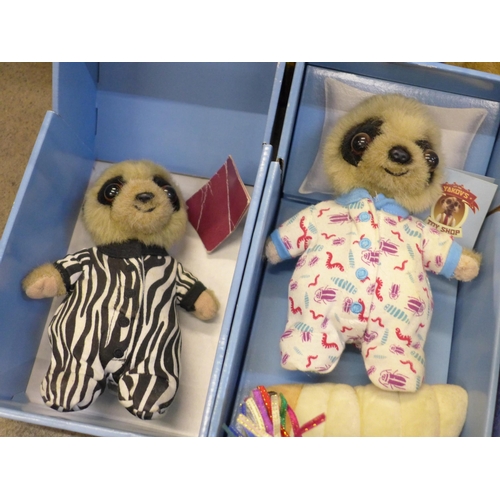 746 - Meerkat toys and Ty baby Teddies