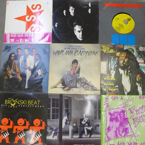 749 - A collection of LP records and 12