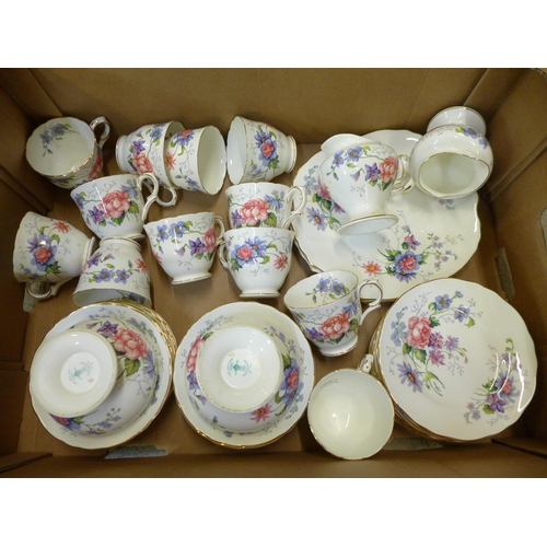 755 - Crown Staffordshire floral design tea ware **PLEASE NOTE THIS LOT IS NOT ELIGIBLE FOR POSTING AND PA... 