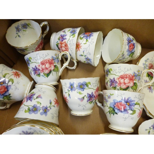 755 - Crown Staffordshire floral design tea ware **PLEASE NOTE THIS LOT IS NOT ELIGIBLE FOR POSTING AND PA... 