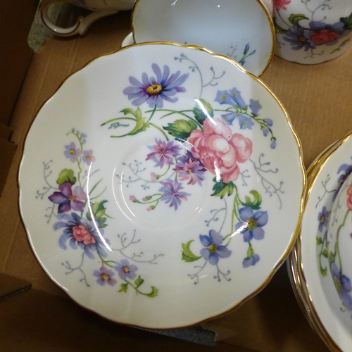 755 - Crown Staffordshire floral design tea ware **PLEASE NOTE THIS LOT IS NOT ELIGIBLE FOR POSTING AND PA... 