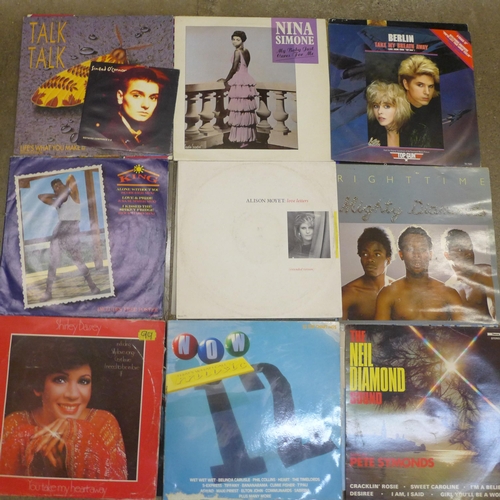 756 - A collection of LP records and 12