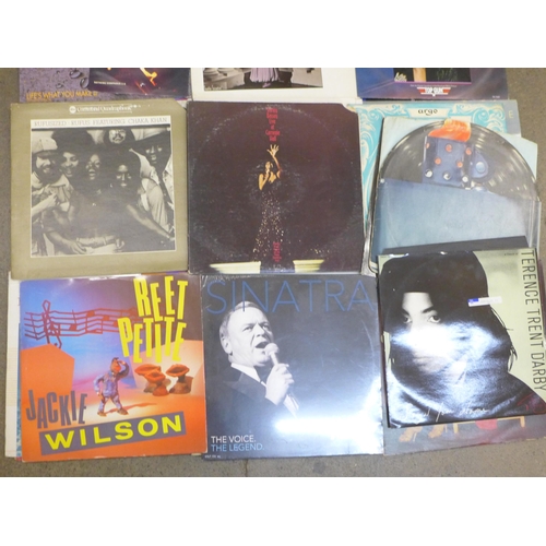 756 - A collection of LP records and 12