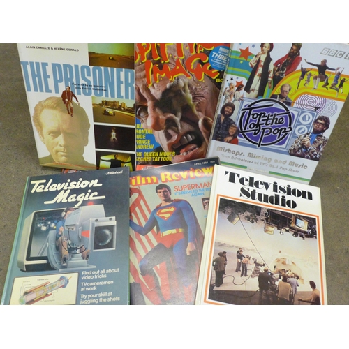 757 - A collection of film and TV character publications including Spiderman and Superman and a Superman T... 