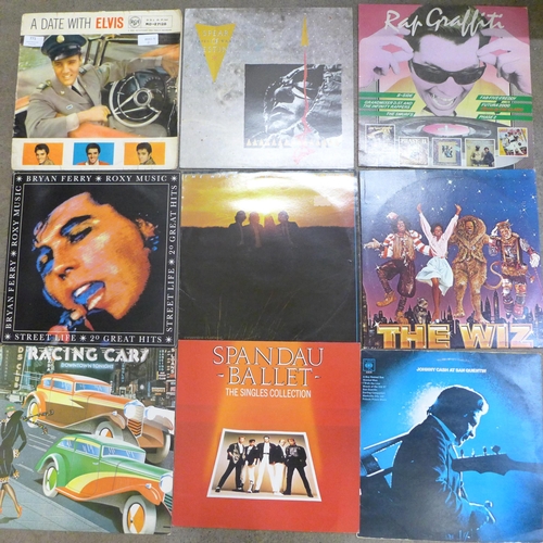 771 - Twenty LP records; rock, pop, funk, soul including Roxy Music, Johnny Cash, Paul Simon and Spear of ... 