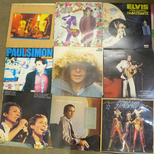 771 - Twenty LP records; rock, pop, funk, soul including Roxy Music, Johnny Cash, Paul Simon and Spear of ... 