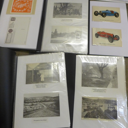 781 - A large collection (in fourteen albums) of over 400 real photograph postcards covering many themes f... 