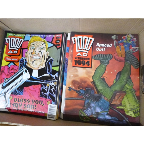 790 - A large collection of 2000AD Judge Dredd publications, 1990s