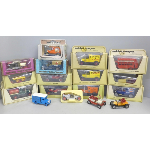 797 - A collection of Matchbox and Models of Yesteryear model vehicles including thirteen boxed