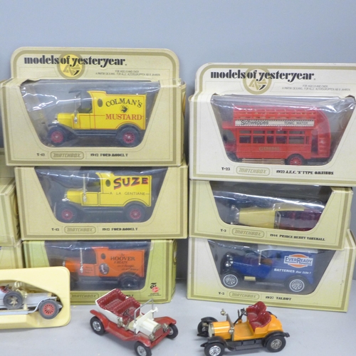 797 - A collection of Matchbox and Models of Yesteryear model vehicles including thirteen boxed