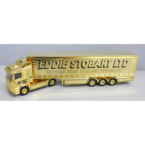 802 - An Eddie Stobart Story limited edition set to commemorate Queen Elizabeth II Golden Jubilee, box lid... 