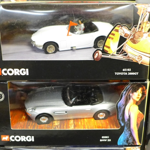 804 - Corgi Toys James Bond The Definitive Bond Collection die-cast model vehicles, seven boxed and a Corg... 