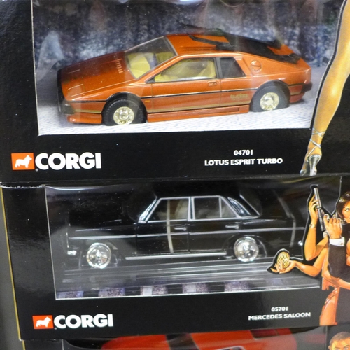 804 - Corgi Toys James Bond The Definitive Bond Collection die-cast model vehicles, seven boxed and a Corg... 