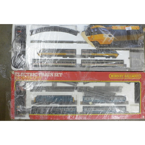 806 - Two Hornby OO gauge train sets, BR Intercity and High Speed Train set