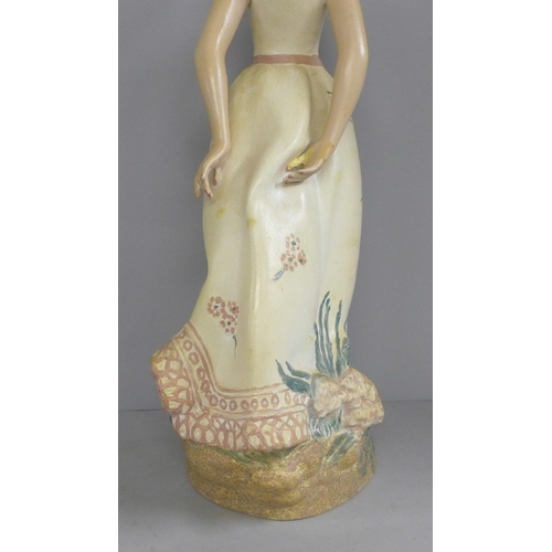 816 - A 1950s plaster figure of a lady, 43.5cm