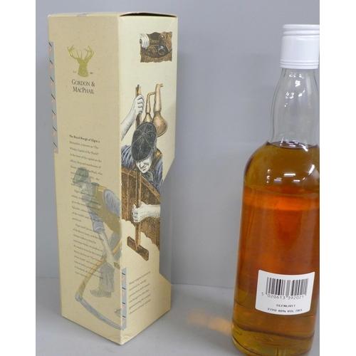 837 - A bottle of Gordon & MacPhail 21 Years Old Glenlivet Whisky, boxed