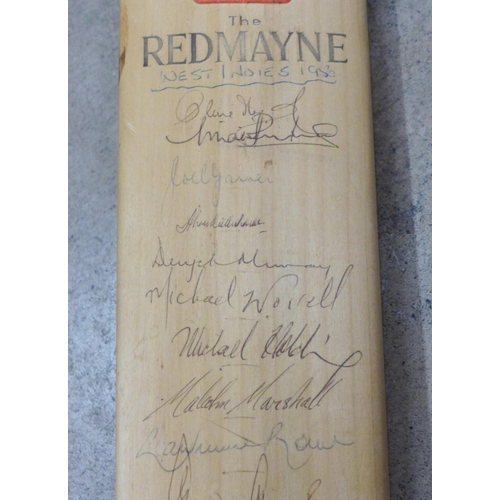 846 - A Gray-Nicholls signed cricket bat from 1980 tour, Vivian Richards, Clive Lloyd, Malcolm Marshall, M... 