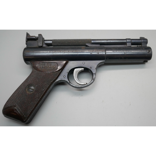 853 - A Webley target shooting pistol, 'The Webley Senior'