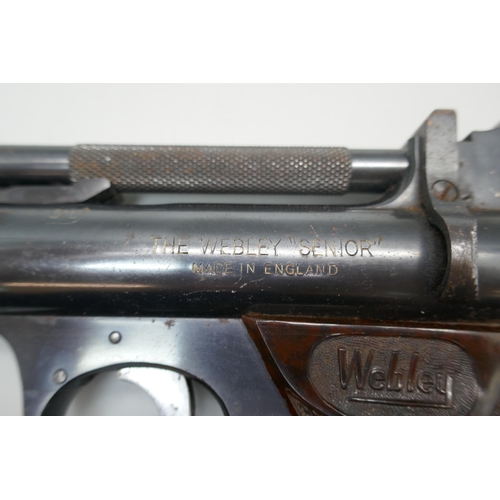 853 - A Webley target shooting pistol, 'The Webley Senior'