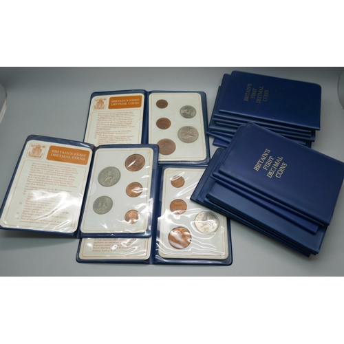 906 - Twenty Britain's First Decimal Coin sets.