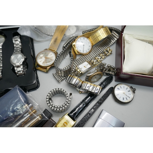 934 - A collection of wristwatches including Lings, lady's Seiko, etc., a rolled gold Yard-O-Led pencil, p... 