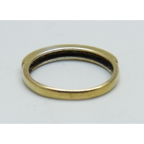 946 - A silver gilt half-eternity ring, M