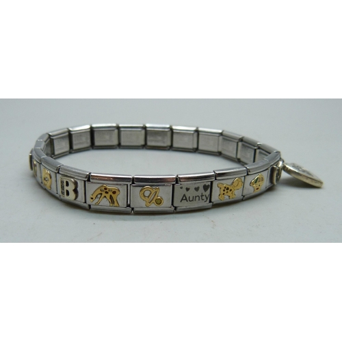 998 - A stainless steel Nominations bracelet