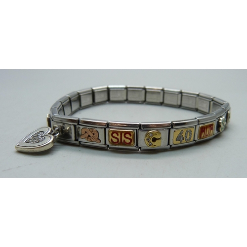 998 - A stainless steel Nominations bracelet