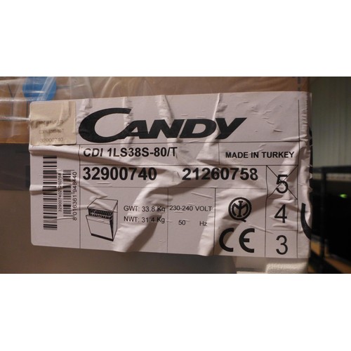 3096 - Candy fully integrated dishwasher - model CDI-1LS38S-80/T, H820 x W598 x D550mm (AP.DW.HVR.003) - bo... 