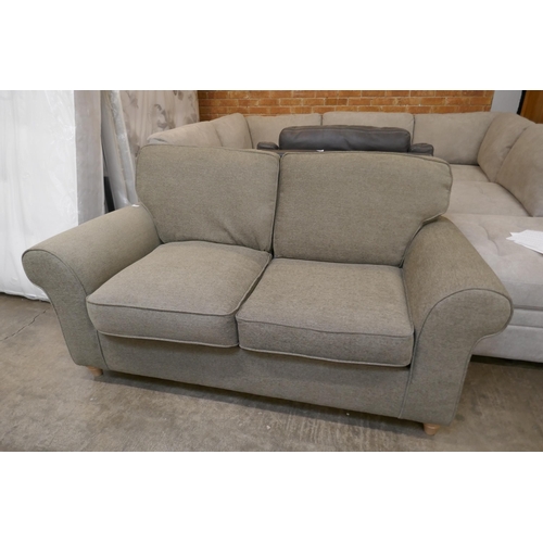 1465 - Sage upholstered two seater sofa